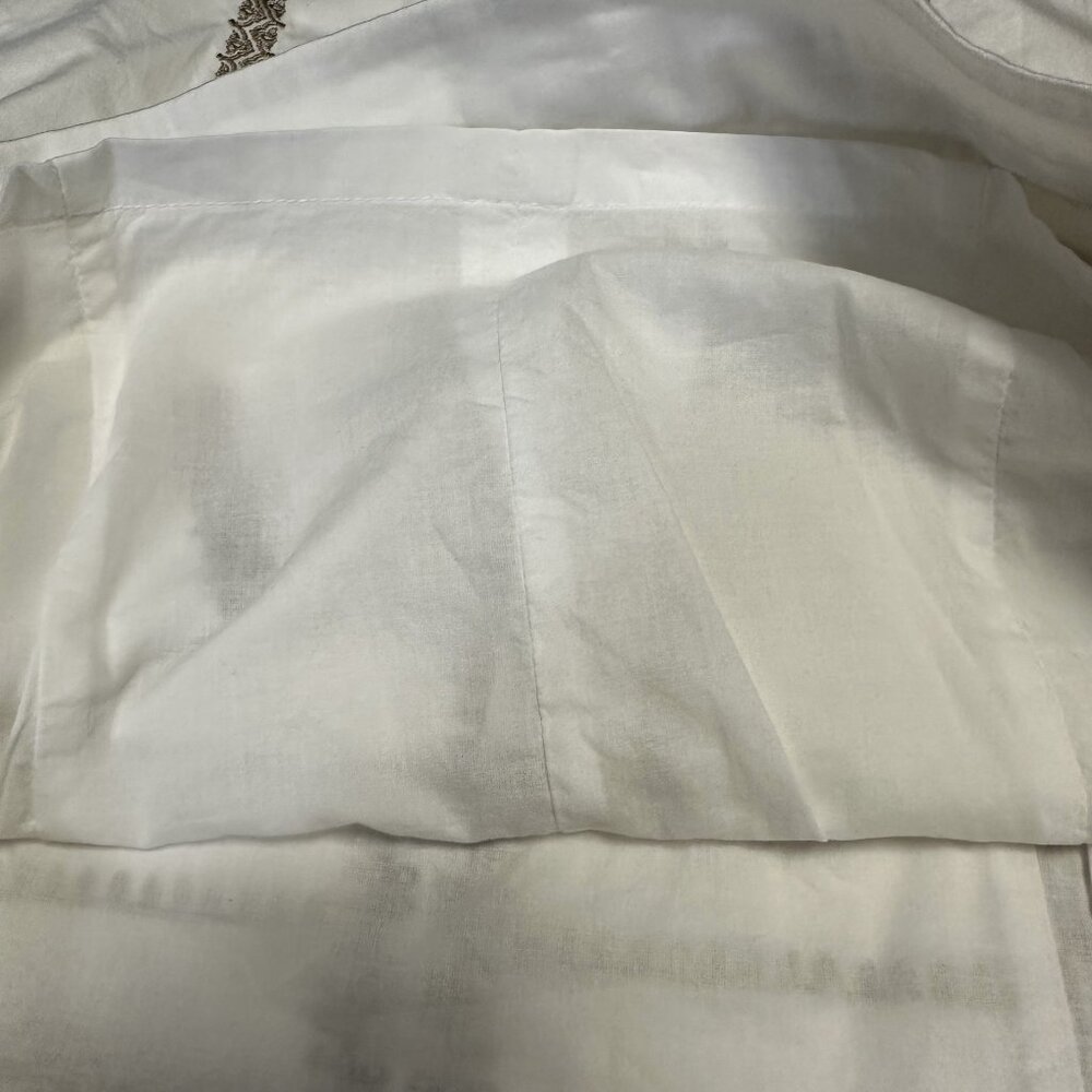 White House Black Market Strapless White and Gold Dress - Picture 9 of 12